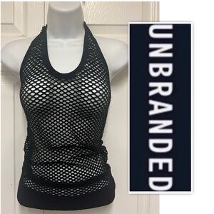 UNBRANDED Black Yoga Net Tank